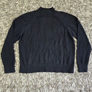 Quince Womens Black 100% Organic Cotton Mockneck Sweater SHWDC01 Size Small